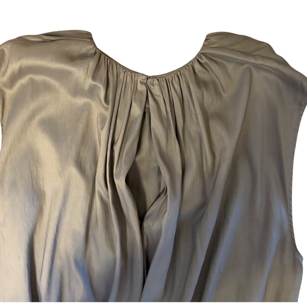 $490 Toteme L XL Pretoria Maxi Dress Green Drop Waist Lagenlook Party Wedding - Picture 11 of 13